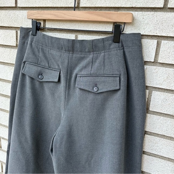 NWT Gap High Rise Wide Leg Crop Pants O-Ring Zip Gray - Picture 7 of 13